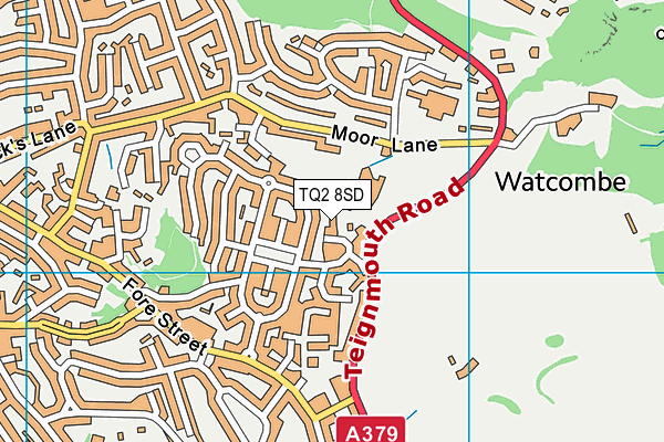 TQ2 8SD map - OS VectorMap District (Ordnance Survey)