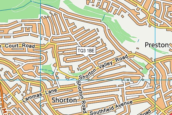 TQ3 1BE map - OS VectorMap District (Ordnance Survey)