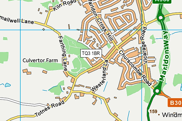 TQ3 1BR map - OS VectorMap District (Ordnance Survey)