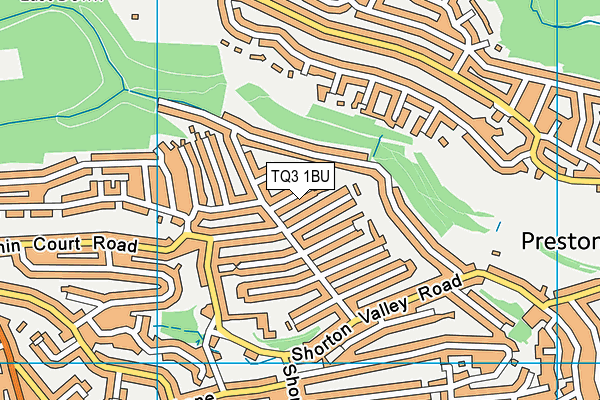 TQ3 1BU map - OS VectorMap District (Ordnance Survey)