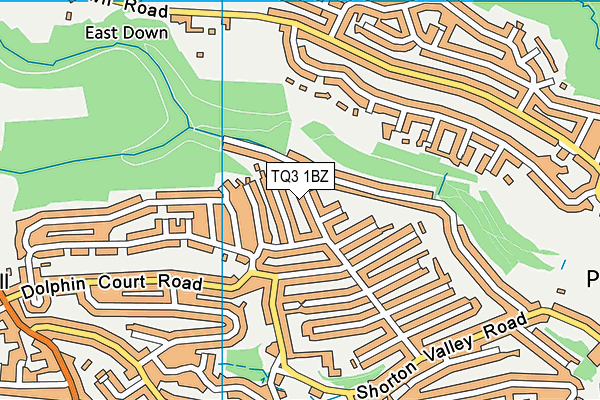 TQ3 1BZ map - OS VectorMap District (Ordnance Survey)