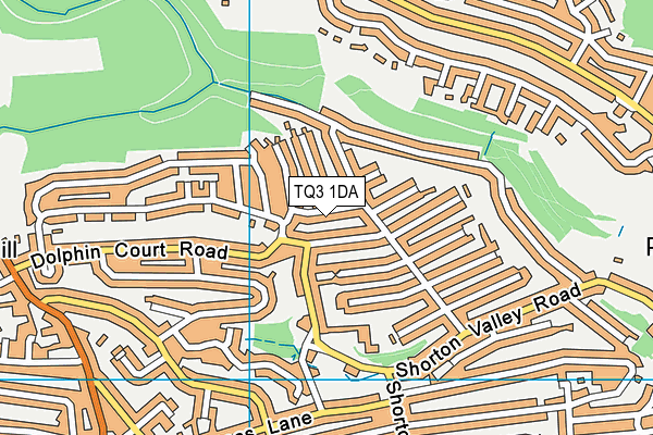 TQ3 1DA map - OS VectorMap District (Ordnance Survey)