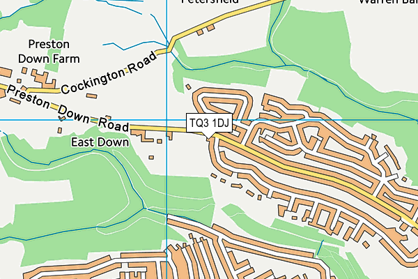 TQ3 1DJ map - OS VectorMap District (Ordnance Survey)