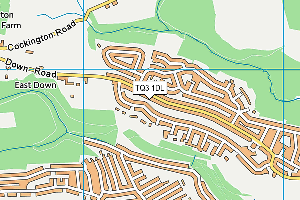 TQ3 1DL map - OS VectorMap District (Ordnance Survey)