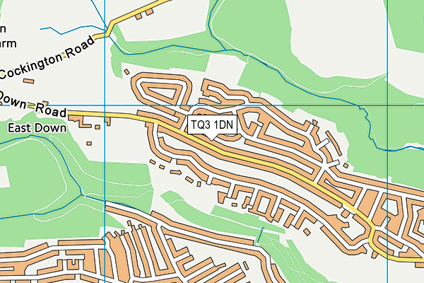 TQ3 1DN map - OS VectorMap District (Ordnance Survey)