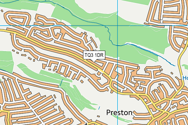 TQ3 1DR map - OS VectorMap District (Ordnance Survey)