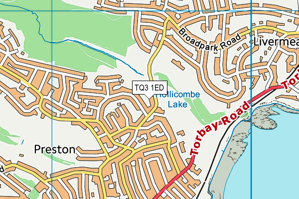 TQ3 1ED map - OS VectorMap District (Ordnance Survey)