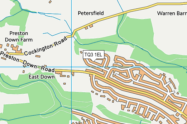 TQ3 1EL map - OS VectorMap District (Ordnance Survey)