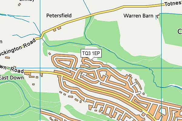 TQ3 1EP map - OS VectorMap District (Ordnance Survey)