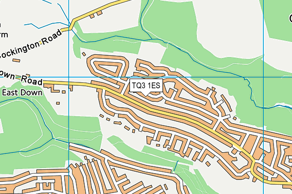 TQ3 1ES map - OS VectorMap District (Ordnance Survey)