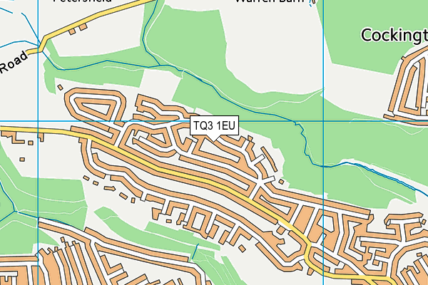 TQ3 1EU map - OS VectorMap District (Ordnance Survey)