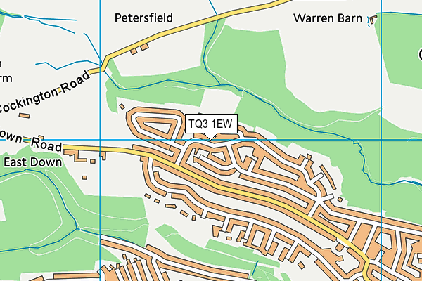 TQ3 1EW map - OS VectorMap District (Ordnance Survey)