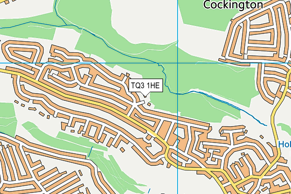 TQ3 1HE map - OS VectorMap District (Ordnance Survey)
