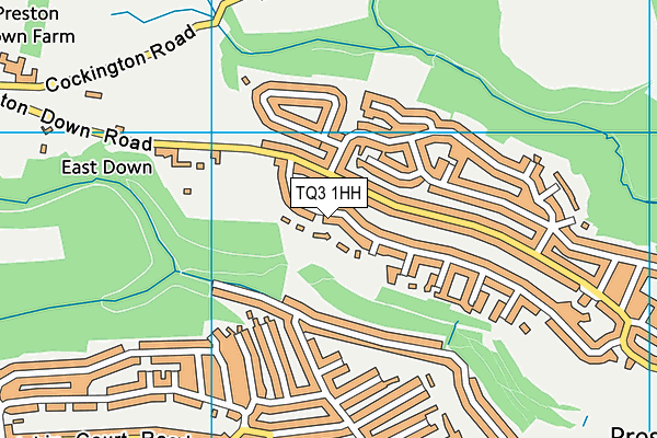 TQ3 1HH map - OS VectorMap District (Ordnance Survey)