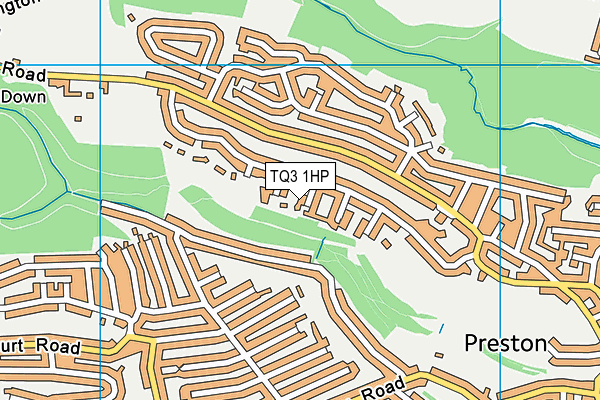 TQ3 1HP map - OS VectorMap District (Ordnance Survey)