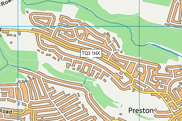 TQ3 1HX map - OS VectorMap District (Ordnance Survey)