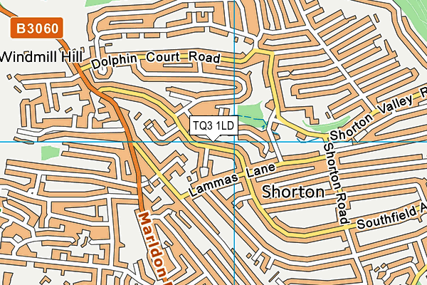 TQ3 1LD map - OS VectorMap District (Ordnance Survey)
