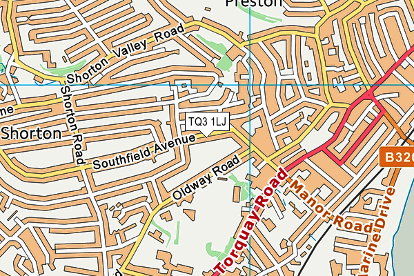 TQ3 1LJ map - OS VectorMap District (Ordnance Survey)