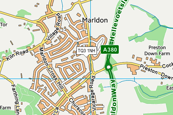 TQ3 1NH map - OS VectorMap District (Ordnance Survey)