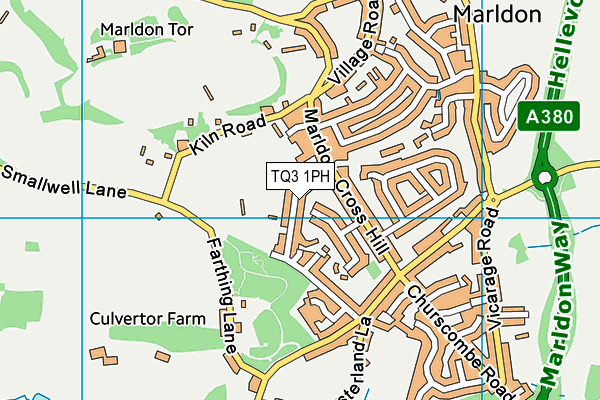 TQ3 1PH map - OS VectorMap District (Ordnance Survey)