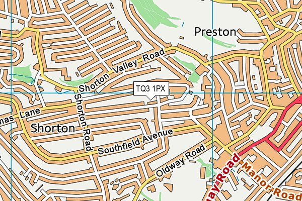 TQ3 1PX map - OS VectorMap District (Ordnance Survey)