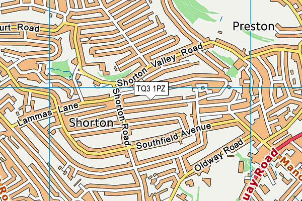 TQ3 1PZ map - OS VectorMap District (Ordnance Survey)