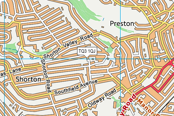 TQ3 1QJ map - OS VectorMap District (Ordnance Survey)