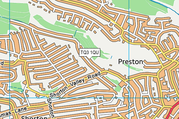 TQ3 1QU map - OS VectorMap District (Ordnance Survey)