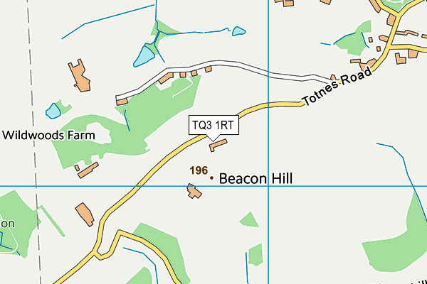 TQ3 1RT map - OS VectorMap District (Ordnance Survey)