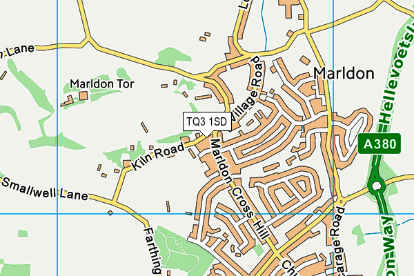 TQ3 1SD map - OS VectorMap District (Ordnance Survey)