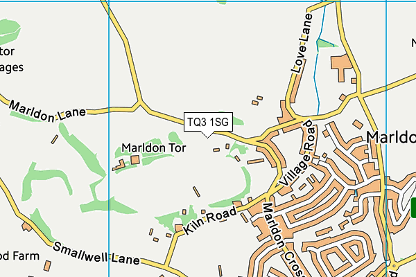 TQ3 1SG map - OS VectorMap District (Ordnance Survey)