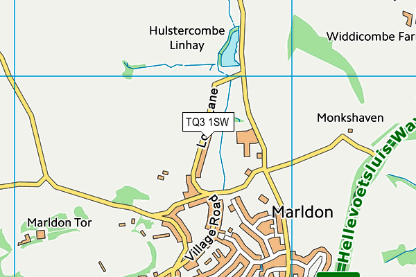 TQ3 1SW map - OS VectorMap District (Ordnance Survey)