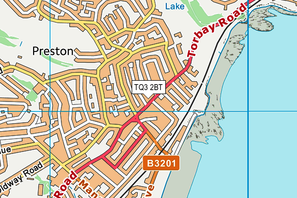 TQ3 2BT map - OS VectorMap District (Ordnance Survey)