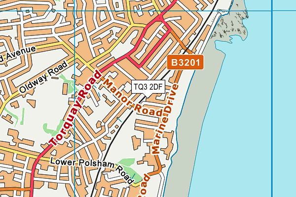 TQ3 2DF map - OS VectorMap District (Ordnance Survey)
