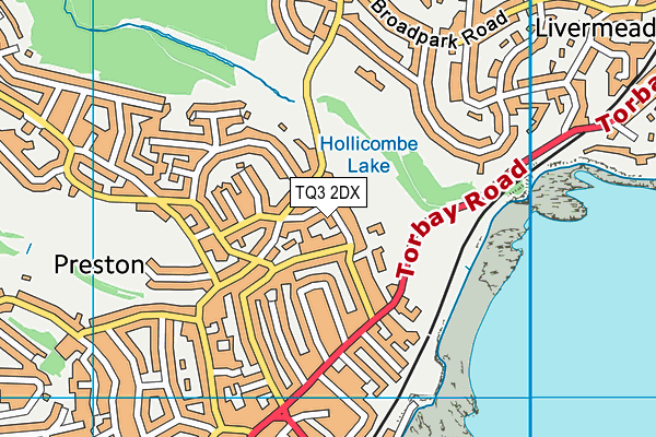 TQ3 2DX map - OS VectorMap District (Ordnance Survey)