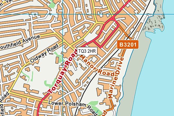 TQ3 2HR map - OS VectorMap District (Ordnance Survey)