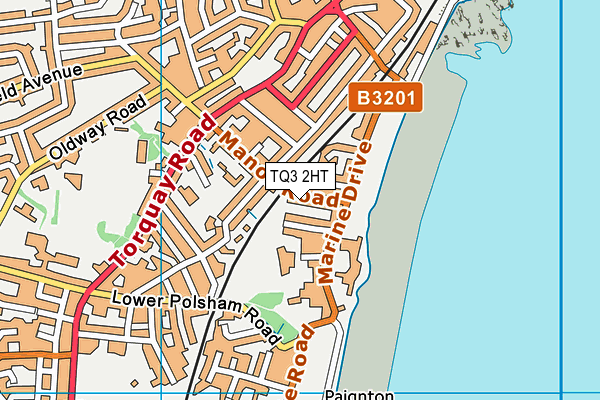 TQ3 2HT map - OS VectorMap District (Ordnance Survey)