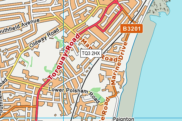 TQ3 2HX map - OS VectorMap District (Ordnance Survey)