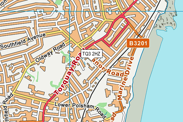 TQ3 2HZ map - OS VectorMap District (Ordnance Survey)