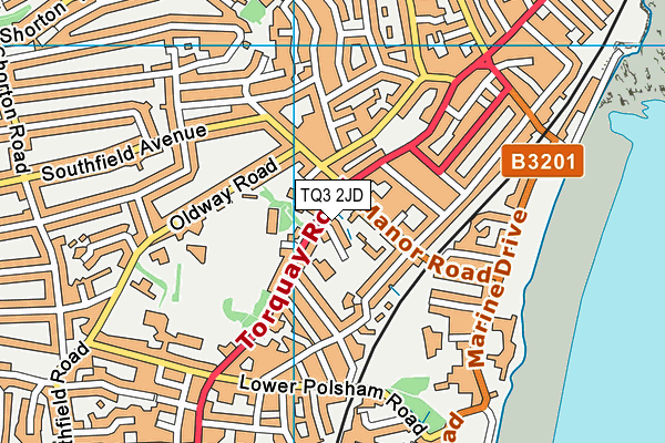 TQ3 2JD map - OS VectorMap District (Ordnance Survey)