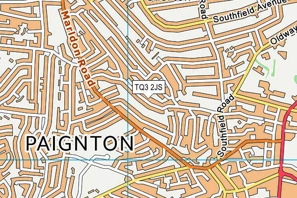 TQ3 2JS map - OS VectorMap District (Ordnance Survey)