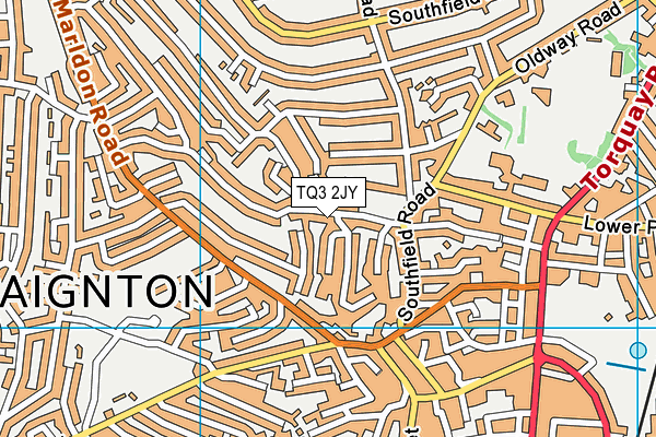 TQ3 2JY map - OS VectorMap District (Ordnance Survey)