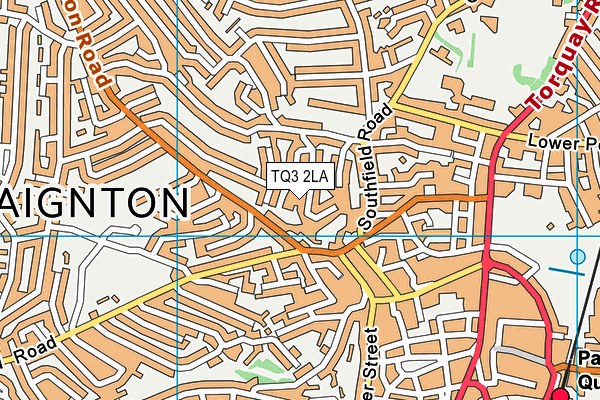 TQ3 2LA map - OS VectorMap District (Ordnance Survey)