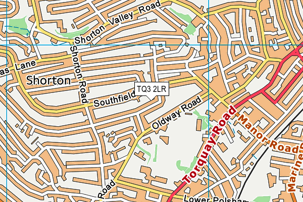 TQ3 2LR map - OS VectorMap District (Ordnance Survey)