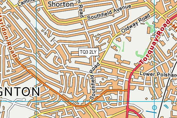 TQ3 2LY map - OS VectorMap District (Ordnance Survey)
