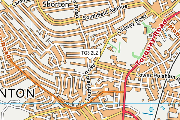TQ3 2LZ map - OS VectorMap District (Ordnance Survey)
