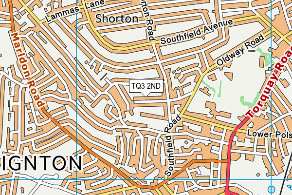 TQ3 2ND map - OS VectorMap District (Ordnance Survey)