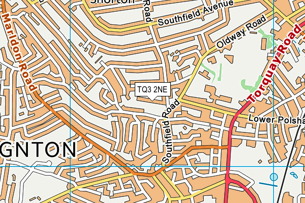 TQ3 2NE map - OS VectorMap District (Ordnance Survey)