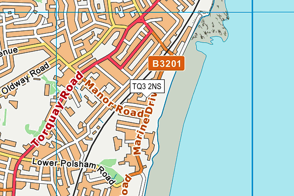 TQ3 2NS map - OS VectorMap District (Ordnance Survey)