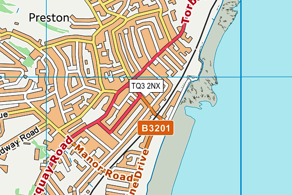 TQ3 2NX map - OS VectorMap District (Ordnance Survey)